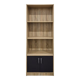 Biblioteca moderna Tekaro, Lemn, Diverse culori, 60x29x166 cm - Sonoma-Antracit