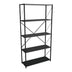 Biblioteca Tikilmo, Stejar - Antracit, 88x34x180 cm - 321-000004