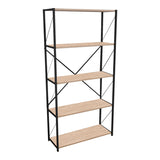 Biblioteca Tikilmo, Stejar - Antracit, 88x34x180 cm - Biblioteca Tikilmo, Stejar - Antracit, 88x34x180 cm