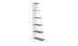 Biblioteca Tlos cu 6 rafturi, diverse culori, 50x150x22 cm - Stejar