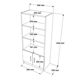 Biblioteca Variom cu 2 usi si 4 rafturi, Nuc - Stejar, 64x140x38 cm - Biblioteca Variom cu 2 usi si 4 rafturi, Nuc - Stejar, 64x140x38 cm
