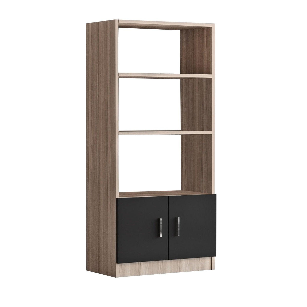 Biblioteca Variom cu 2 usi si 4 rafturi, Nuc - Stejar, 64x140x38 cm - Stejar