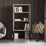 Biblioteca Variom cu 2 usi si 4 rafturi, Nuc - Stejar, 64x140x38 cm - Stejar