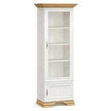 Biblioteca Vitrina Jaden, Alb - Sejar, 71x43x198 cm