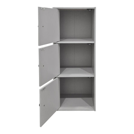 Bibliotecă Wirdia, Gri deschis, 31x24x72 cm