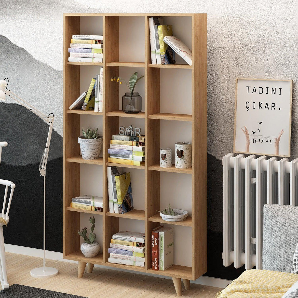 Biblioteca Zipa, Crem, 25x184x100 cm