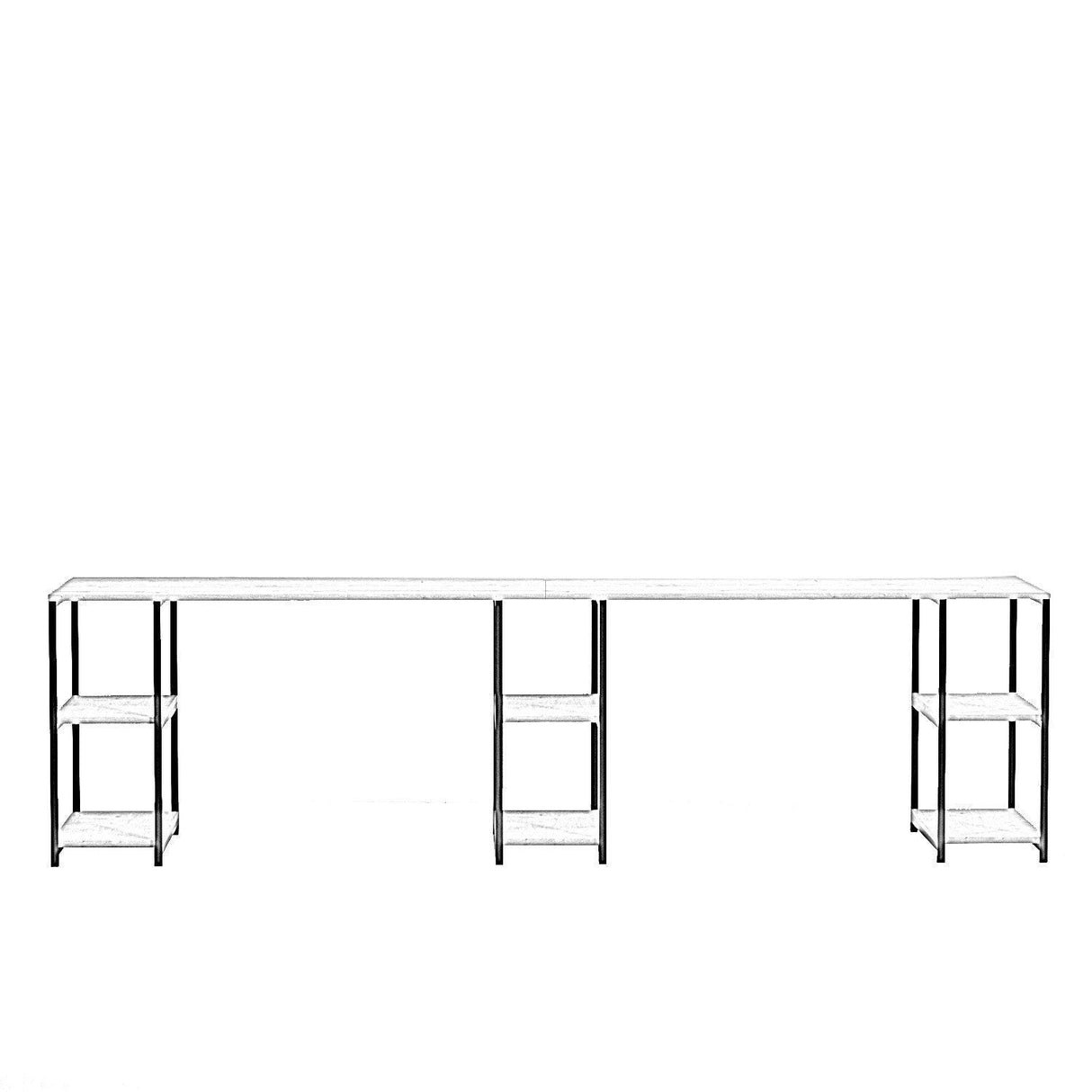 Birou 2 Persoane Sade L204, Stejar, 270x74x60 cm