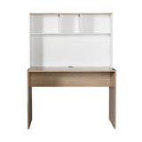 Birou CMU-830-MB-1 Home Collection® Base cu biblioteca, Alb - Stejar, 110x149x52 cm
