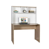Birou CMU-830-MB-1 Home Collection® Base cu biblioteca, Alb - Stejar, 110x149x52 cm