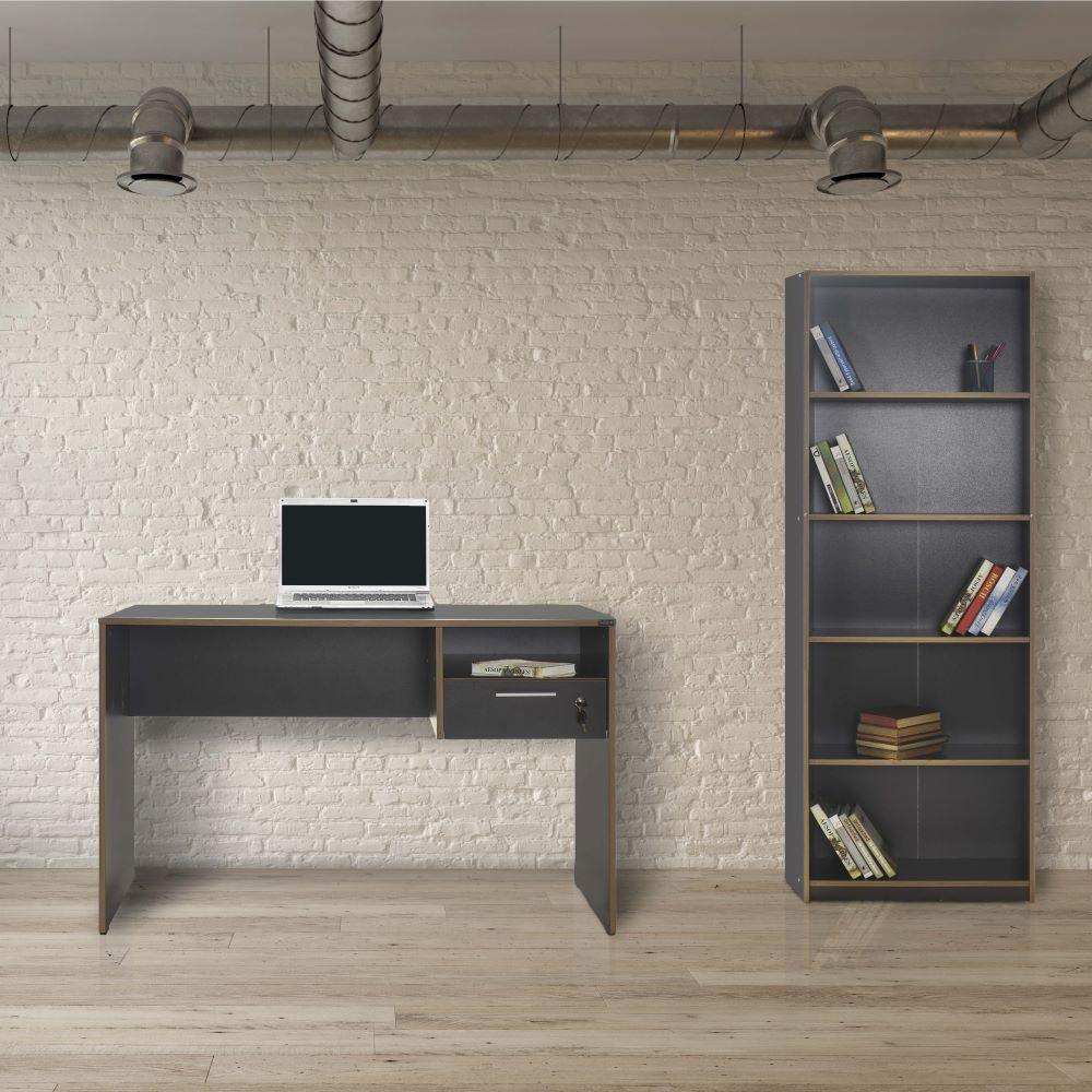 Birou CMS-510-DD-1 Home Collection® Concept, 120x75x60 cm - Gri inchis | SKU: CMS-510-AX-1