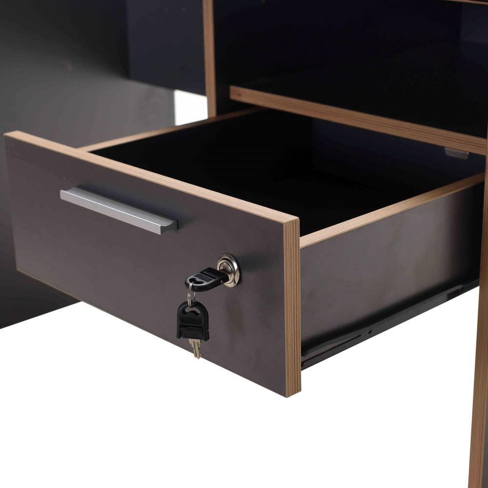 Birou CMS-510-DD-1 Home Collection® Concept, 120x75x60 cm - Gri inchis | SKU: CMS-510-AX-1