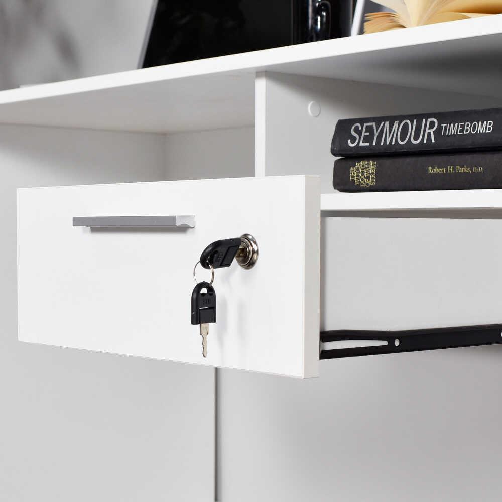 Birou CMS-510-DD-1 Home Collection® Concept, 120x75x60 cm - Alb | SKU: CMS-510-DD-1, CMS-510-AX-1, CMS-510-FF-1, CMS-510-OO-1