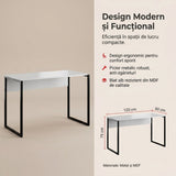 Birou CMS-900-BB-1 Home Collection® Connect cu picior metalic, 120x60x75 cm - Alb | SKU: CMS-900-BB-1, CMS-900-FF-1, CMS-900-OO-1