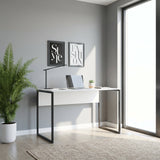 Birou CMS-900-BB-1 Home Collection® Connect cu picior metalic, 120x60x75 cm - Alb | SKU: CMS-900-BB-1