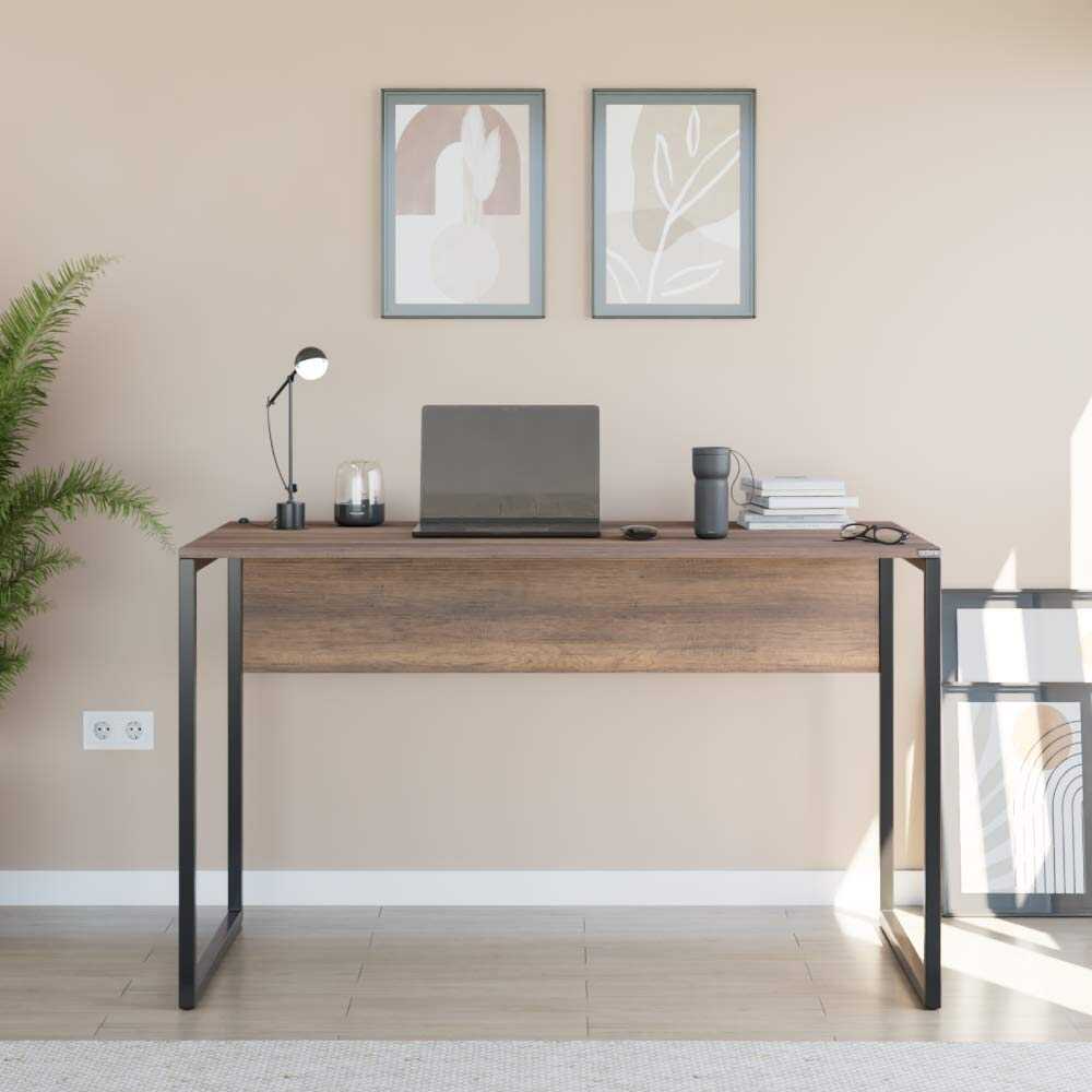 Birou CMS-900-BB-1 Home Collection® Connect cu picior metalic, 120x60x75 cm - Maro | SKU: CMS-900-OO-1