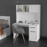 Birou CMU-1013-DD-2 Home Collection® Country cu biblioteca, Alb Mat, 120x167x60 cm