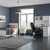Birou CMU-1013-DD-2 Home Collection® Country cu biblioteca, Alb Mat, 120x167x60 cm