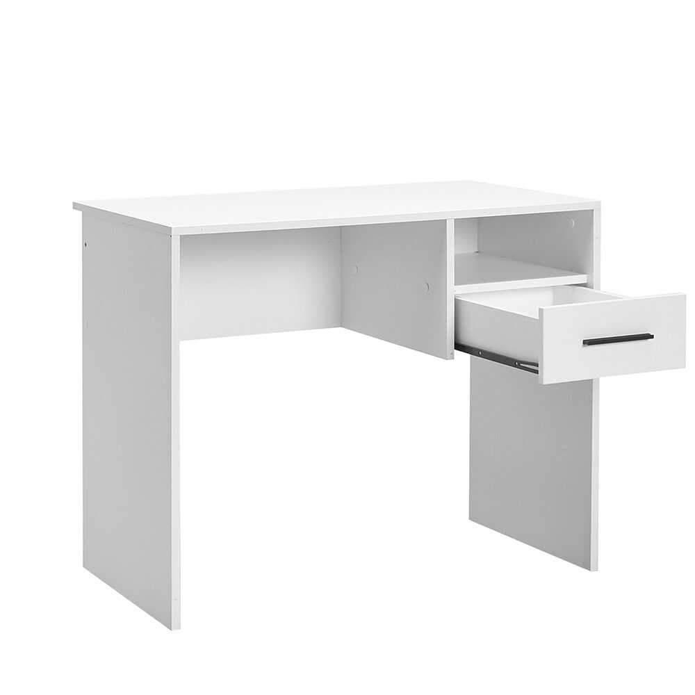 Birou CMS-105-BB-1 Home Collection®, cu sertar si raft, Alb - Stejar, 90x52x75 cm - Alb | SKU: CMS-105-BB-1, CMS-105-FF-1