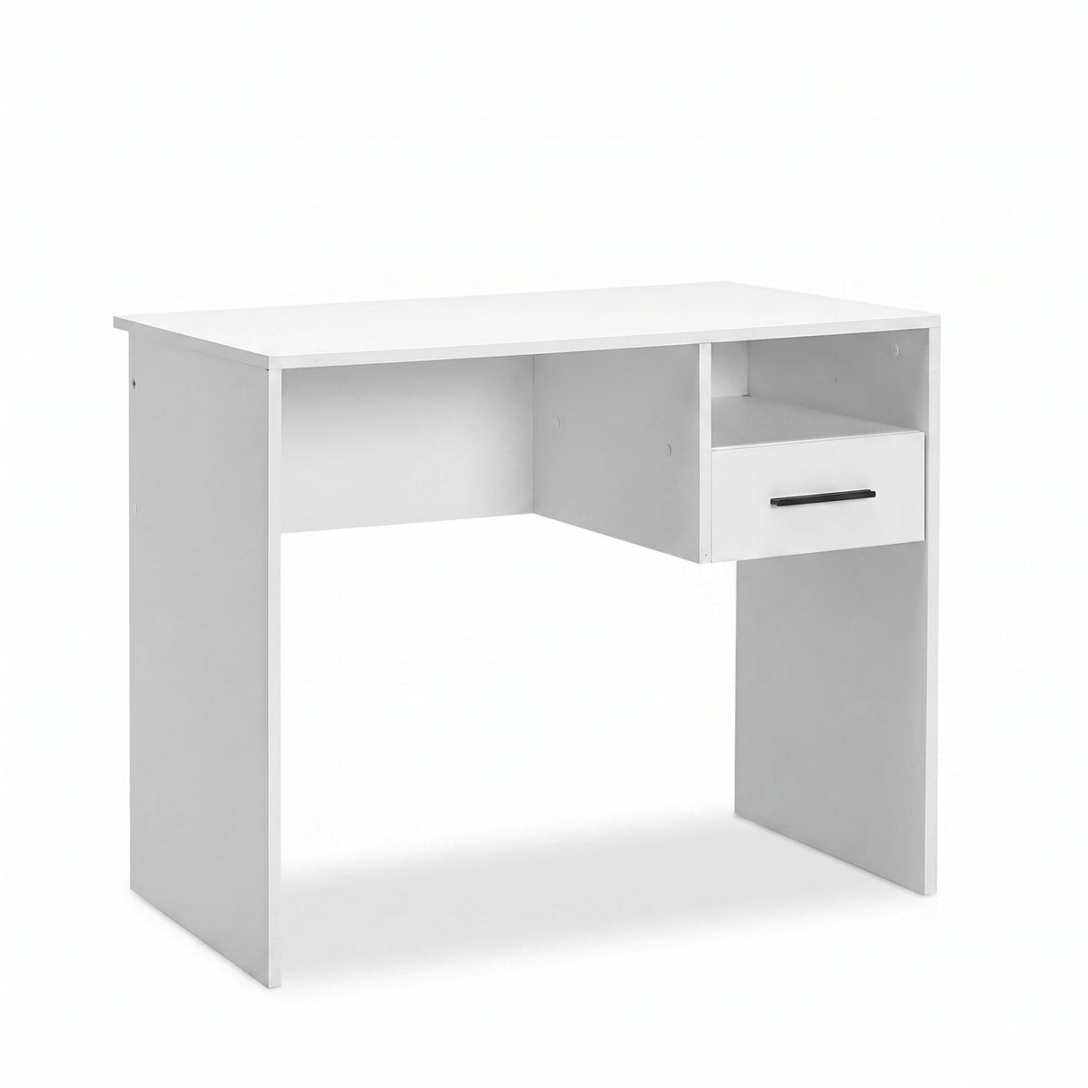 Birou CMS-105-BB-1 Home Collection®, cu sertar si raft, Alb - Stejar, 90x52x75 cm - Alb | SKU: CMS-105-BB-1, CMS-105-FF-1