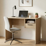 Birou CMS-105-BB-1 Home Collection®, cu sertar si raft, Alb - Stejar, 90x52x75 cm - Stejar | SKU: CMS-105-FF-1