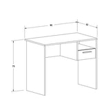 Birou CMS-105-BB-1 Home Collection®, cu sertar si raft, Alb - Stejar, 90x52x75 cm - Stejar | SKU: CMS-105-FF-1