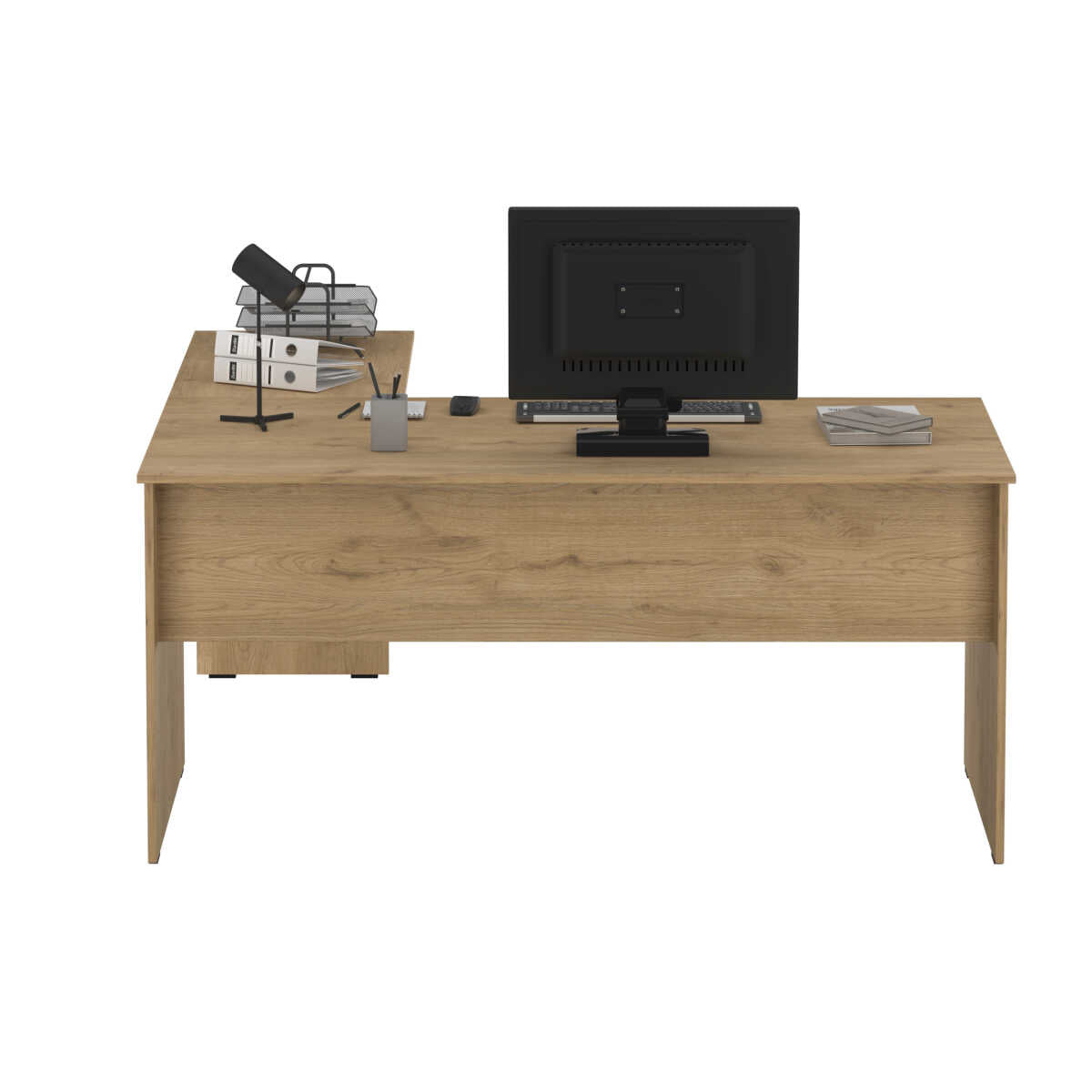 Birou RMS-320-DD-1 Home Collection® L Rio Office, Interschimbabil, Masa de colt, 160x75x144 cm - Natur | SKU: RMS-320-FF-1