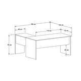 Birou RMS-320-DD-1 Home Collection® L Rio Office, Interschimbabil, Masa de colt, 160x75x144 cm - Natur | SKU: RMS-320-FF-1