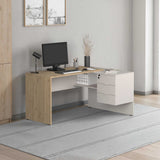 Birou CMS-743-FV-2 Home Collection® Madrid cu 3 sertare, Stejar, 140x75x107 cm