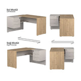 Birou CMS-743-FV-2 Home Collection® Madrid cu 3 sertare, Stejar, 140x75x107 cm
