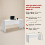 Birou NMS-160-PP-1 Home Collection® New York, Alb, 160x75x76 cm