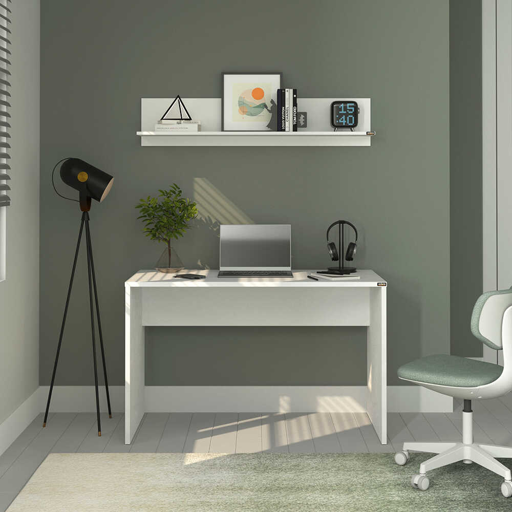 Birou CMS-612-DD-1 Home Collection® Office, Alb, 120x75x60 cm