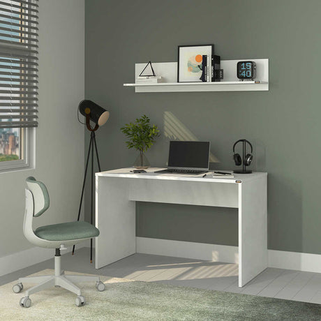 Birou CMS-612-DD-1 Home Collection® Office, Alb, 120x75x60 cm