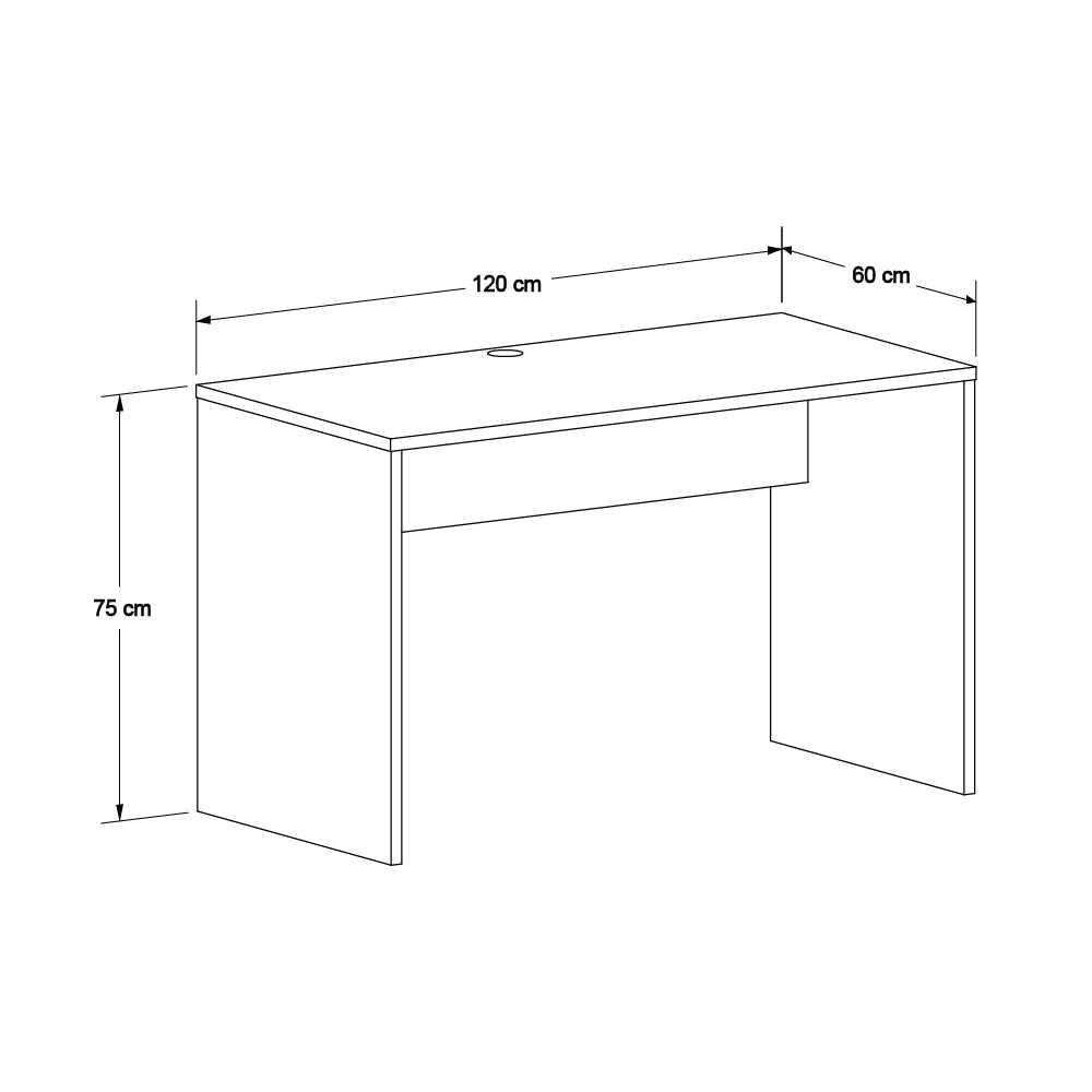 Birou CMS-612-DD-1 Home Collection® Office, Alb, 120x75x60 cm