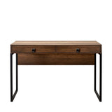 Birou CMS-922-OO-1 Home Collection® Profile cu cadru metalic si 2 sertare, Maro, 120x79x60 cm