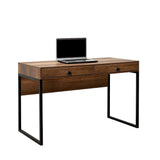 Birou CMS-922-OO-1 Home Collection® Profile cu cadru metalic si 2 sertare, Maro, 120x79x60 cm