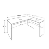 Birou RMS-320-DD-1 Home Collection® L Rio Office, Interschimbabil, Masa de colt, 160x75x144 cm - Alb | SKU: RMS-320-DD-1, RMS-320-AX-1, RMS-320-FF-1, RMS-320-OO-1