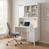 Birou CMU-990-BB-2 home collection Rustic cu biblioteca, Alb, 120x193x60 cm - CMU-990-BB-2 | SKU: CMU-990-BB-2