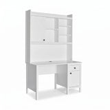 Birou CMU-990-BB-2 Home Collection® Rustic cu biblioteca, Alb, 120x193x60 cm
