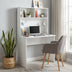 Birou Adore White cu biblioteca, Alb, 90x148x52 cm, imagine suplimentara | SKU: CMU-190-BB-1