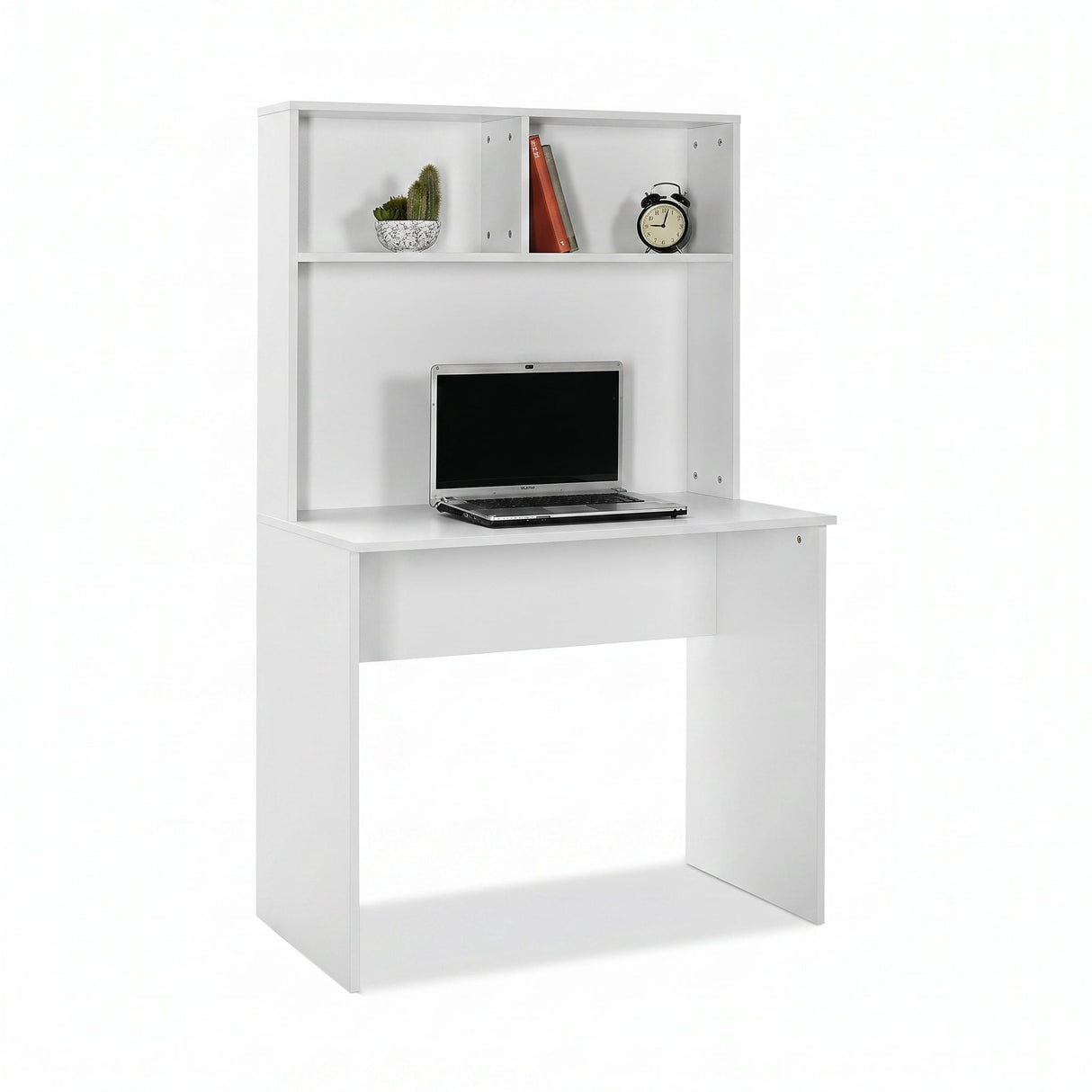 Birou CMU-190-BB-1 Home Collection® White cu biblioteca, Alb, 90x148x52 cm