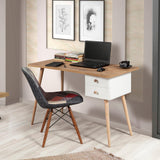 Birou Albina, Pin, Stejar - Alb, 120x77x60 cm