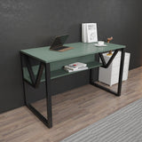 Birou Anol Elegant cu loc de depozitare, 120x73x60 cm - Verde Negru