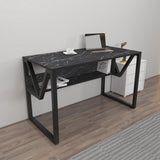 Birou Anol Elegant cu loc de depozitare, 120x73x60 cm - Negru