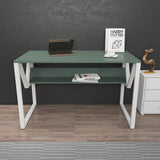 Birou Anol Elegant cu loc de depozitare, 120x73x60 cm - Verde Alb