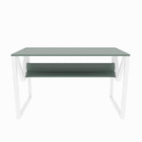 Birou Anol Elegant cu loc de depozitare, 120x73x60 cm - Verde Alb