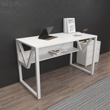 Birou Anol Elegant cu loc de depozitare, 120x73x60 cm - Alb