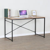 Birou Bailon Stejar cu metal, negru, 120x60x70 cm