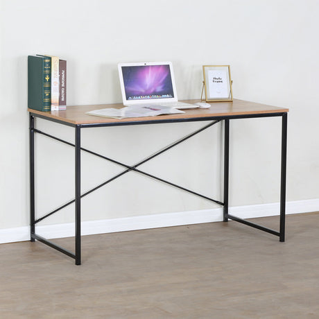 Birou Bailon Stejar cu metal, negru, 120x60x70 cm