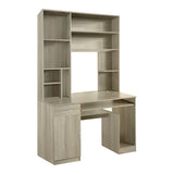 Birou cu biblioteca Novelty, Nuc - Stejar, 120x55x182 cm - Birou cu biblioteca Novelty, Nuc - Stejar, 120x55x182 cm - 072-000121