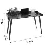 Birou Brady din lemn de pin Natural de nuc, 119x59x75 cm